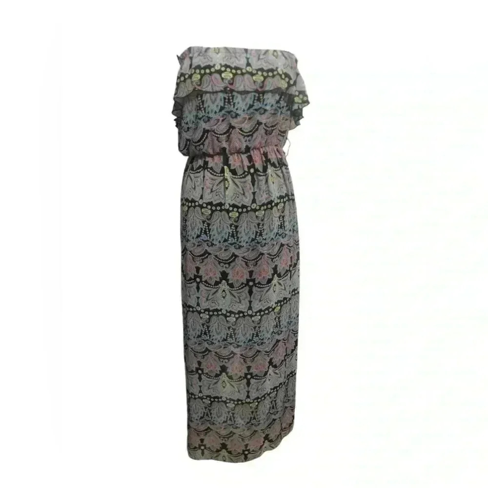 Y2K No Boundaries Strapless Maxi Dress Size Large